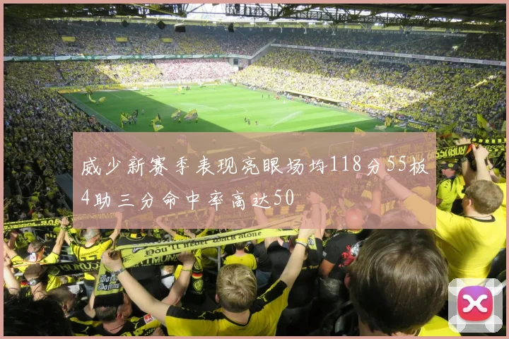 威少新赛季表现亮眼场均118分55板4助三分命中率高达50